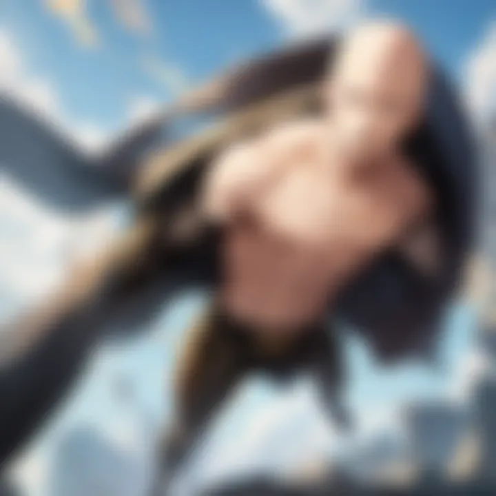 A close-up of the character Saitama from One Punch Man in a pivotal scene.