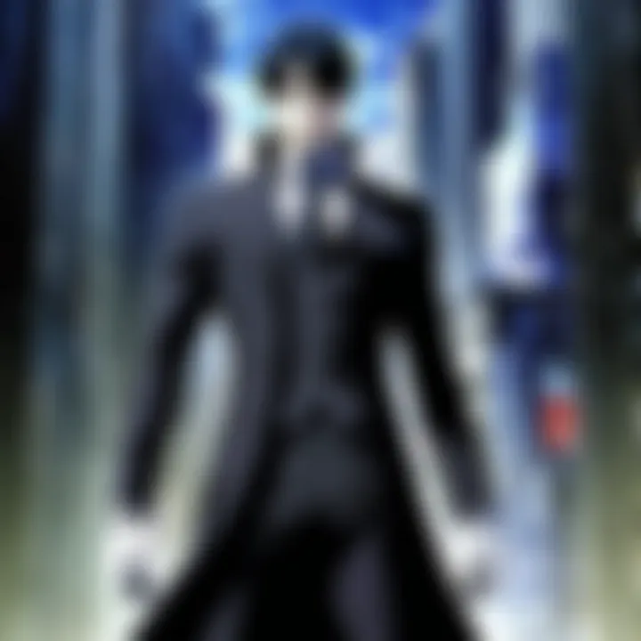 A visually striking depiction of the series' aesthetic, highlighting its unique art style.