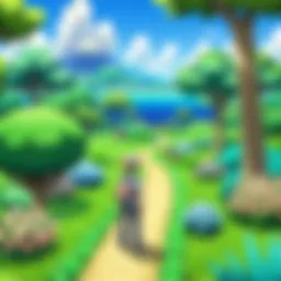 Vibrant Sinnoh landscape showcasing the diverse terrains