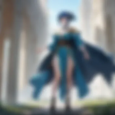 A captivating scene showcasing the protagonist in an enchanted landscape