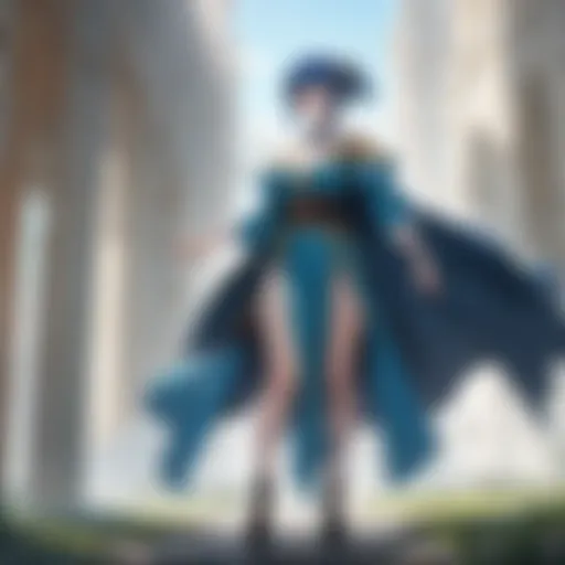 A captivating scene showcasing the protagonist in an enchanted landscape