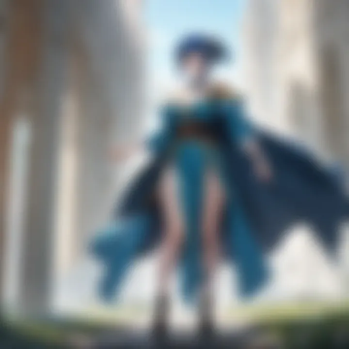 A captivating scene showcasing the protagonist in an enchanted landscape