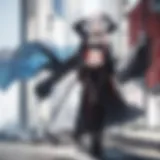 A captivating scene showcasing the main character of Pretear surrounded by her allies.