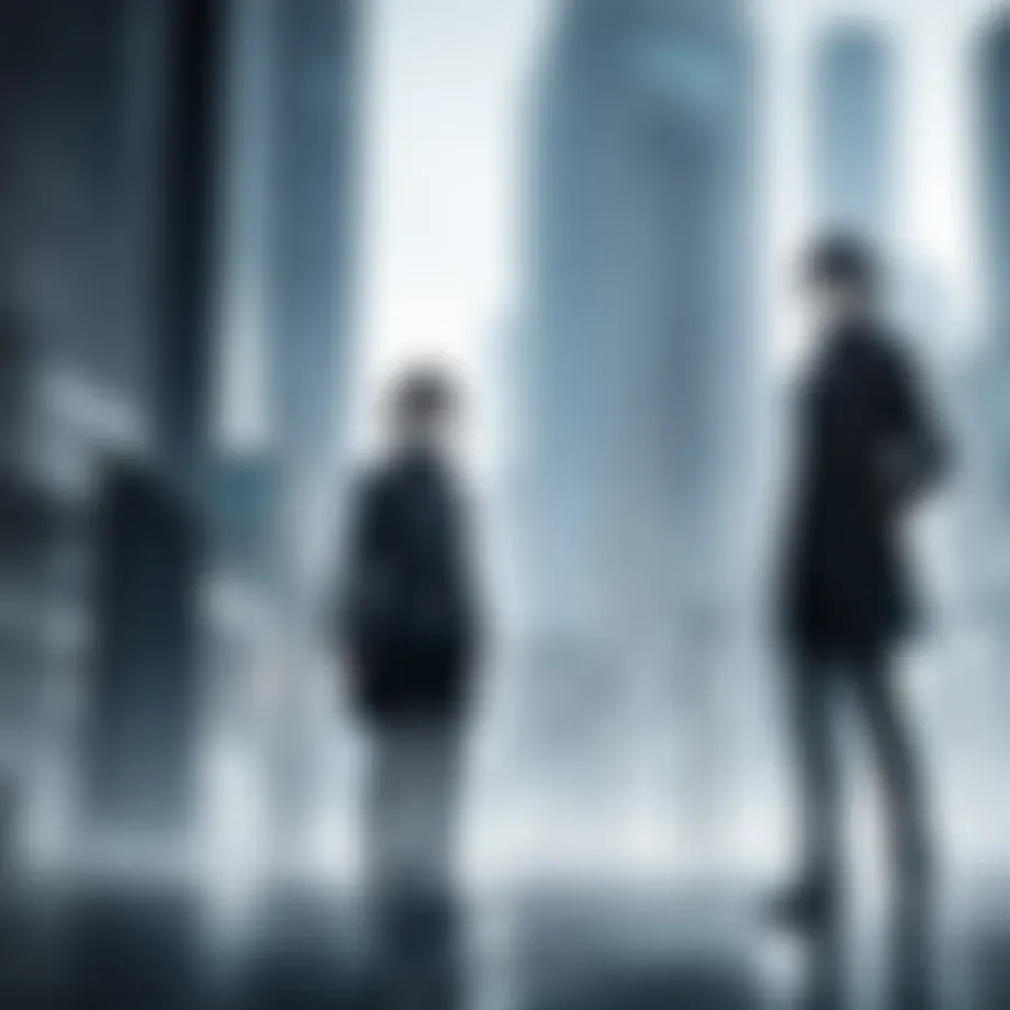 A striking visual of the dystopian cityscape from Psycho-Pass