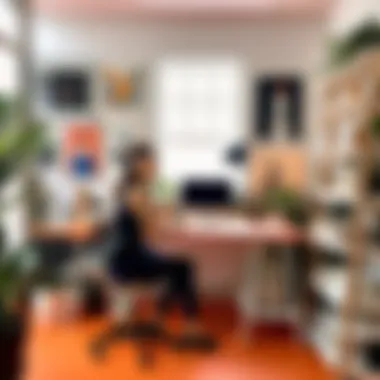 Creative Workspace at Rika Studios A vibrant workspace showcasing creative projects at Rika Studios