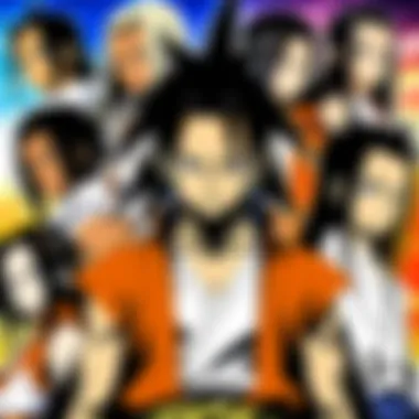 A graphic showcasing the timeline of Shaman King's adaptations from manga to anime and beyond.