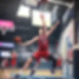 Dynamic scene from Slam Dunk showcasing basketball action