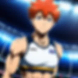 Dynamic action scene from a sports anime