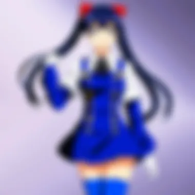 Vibrant Fashion in Anime A vibrant scene from an anime series showcasing characters in stylish outfits featuring stockings