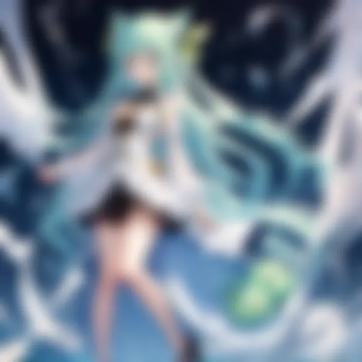 Illustration of the protagonist in a moment of transformation.