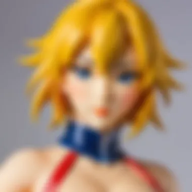 A close-up of a sexy anime figure, emphasizing the artistry and attention to detail in its creation.