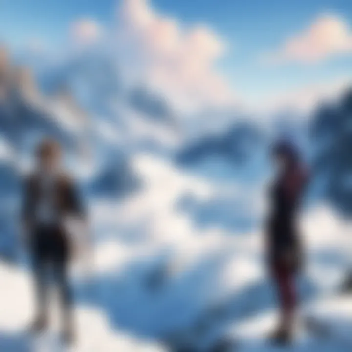 A dramatic landscape from an acclaimed anime that highlights its stunning animation.