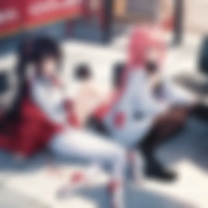 An artistic representation of the evolution of anime dating games, illustrating their progression over time.