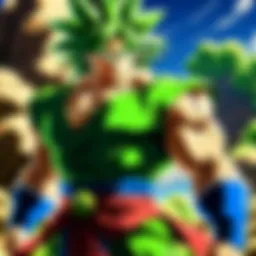 Epic battle scene from the Broly movie