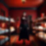 An artistic representation of a vampire dormitory setting, featuring gothic architecture and eerie ambiance.