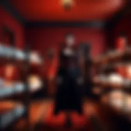 An artistic representation of a vampire dormitory setting, featuring gothic architecture and eerie ambiance.