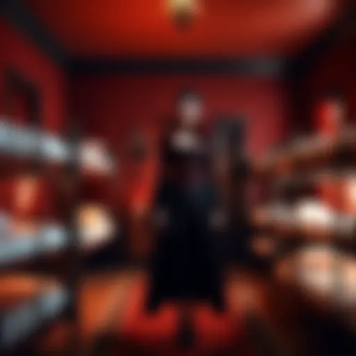 An artistic representation of a vampire dormitory setting, featuring gothic architecture and eerie ambiance.