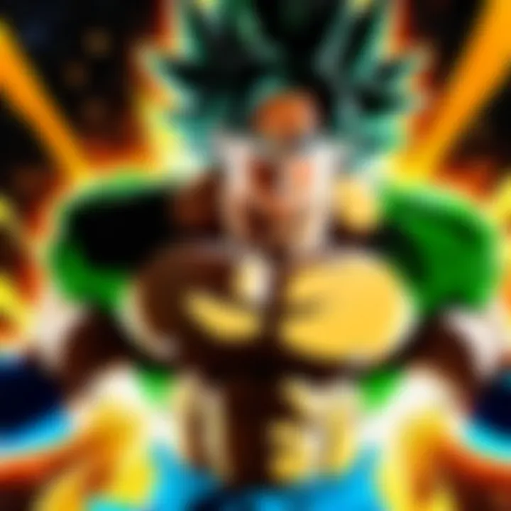 A collage of fan art inspired by Dragon Ball Super: Broly