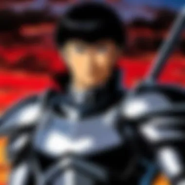 Guts' Unyielding Spirit Iconic scene from Berserk showcasing Guts' determination