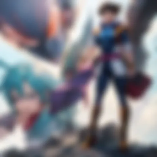 Iconic Dragon Ball Z characters in a dynamic battle scene
