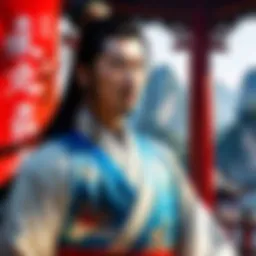 A representation of Hua Cheng's duality, embodying both darkness and light