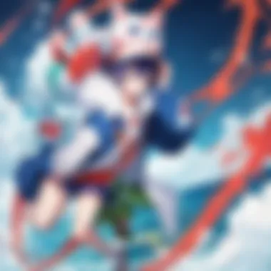 A close-up of the protagonist with a Yokai companion, symbolizing their bond