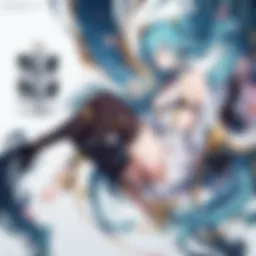 Intricate character designs showcasing anime personalities