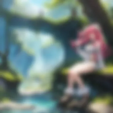 Vibrant Fantasy Landscape A breathtaking fantasy landscape showcasing a vibrant world filled with mythical creatures.