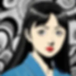 A haunting illustration of a character from Junji Ito's universe, showcasing exceptional detail and expression.