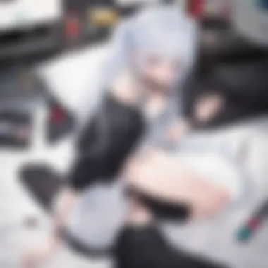 Creators Collaboration An artistic representation of creators collaborating on doujin projects.