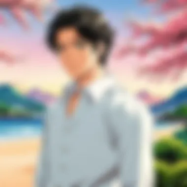 An artistic representation of character development arcs in romantic manga.