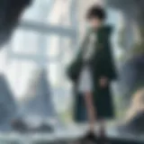 A detailed illustration showcasing Gon Freecss in the Hunter Exam