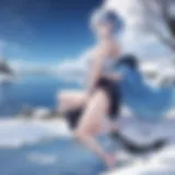 A detailed illustration depicting a serene landscape inspired by mpreg manga themes.