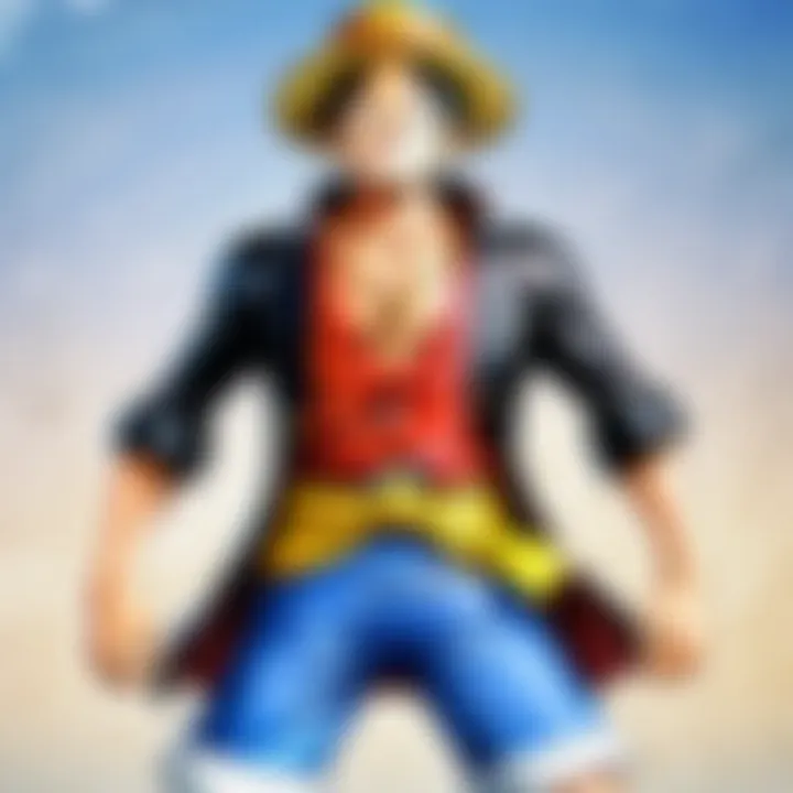 A detailed illustration of key characters from One Piece, highlighting their unique traits and styles.