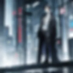 A captivating visual of the Psycho-Pass universe illustrating the dystopian cityscape.