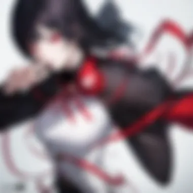 Cover Art Delight Artistic interpretation of 'Tokyo Ghoul' manga cover on a tablet screen