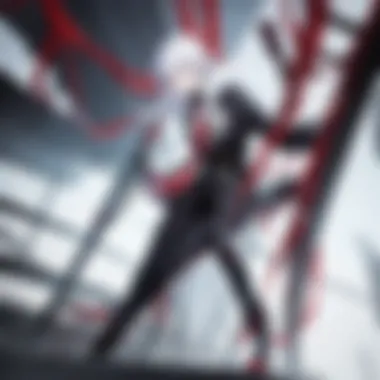 Virtual Reading Haven Creative illustration of a virtual library filled with 'Tokyo Ghoul' manga volumes