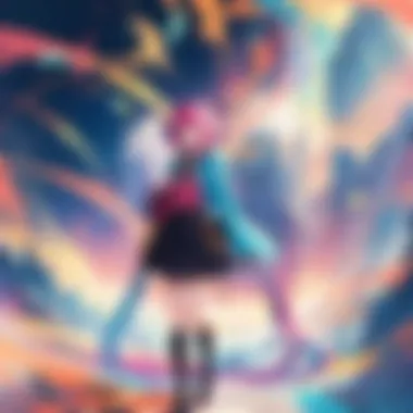 Artistic Anime Landscape with Vibrant Colors