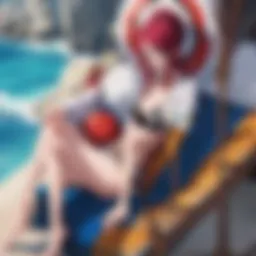 A vibrant scene from One Piece showcasing the main characters