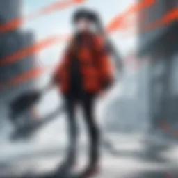 A dynamic scene showcasing the intense firefighting abilities of the protagonists