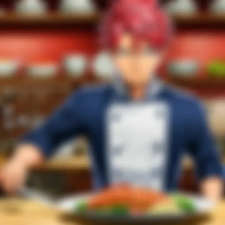 The intense atmosphere of a Shokugeki competition.