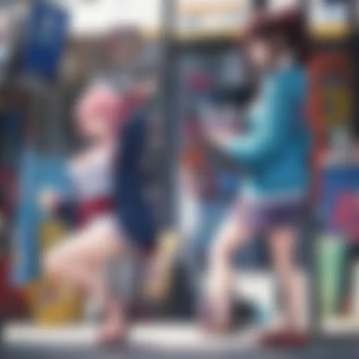 A vibrant anime scene showcasing key characters from popular titles on Funimation