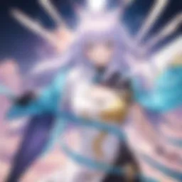 Colorful anime characters in action