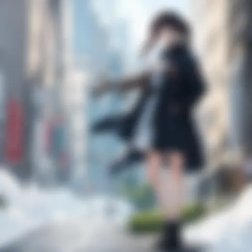 Illustration of a futuristic anime character with advanced technology
