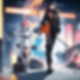 Illustration of futuristic technology enhancing anime viewing experience