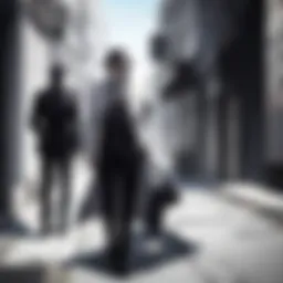 Shadowy Figures Engaged in a High-Stakes Confrontation