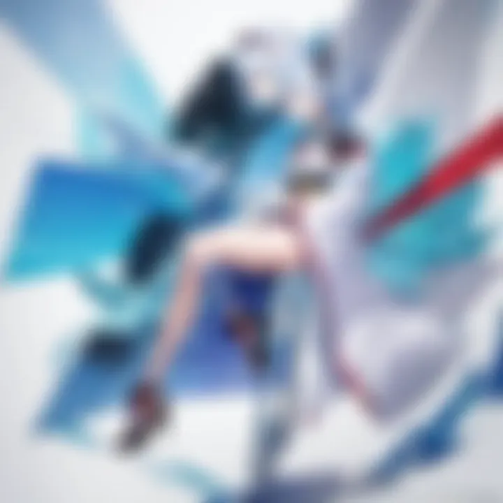 Minimalist custom anime banner with geometric shapes