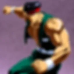 The protagonist Ippo Makunouchi in a boxing stance