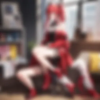 Narrative Structure of High School DxD A collage depicting key narrative moments from the High School DxD game, emphasizing its story structure.