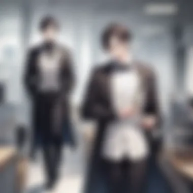 Hirotaka's Character Evolution A contemplative figure with glasses and a book in a serene setting